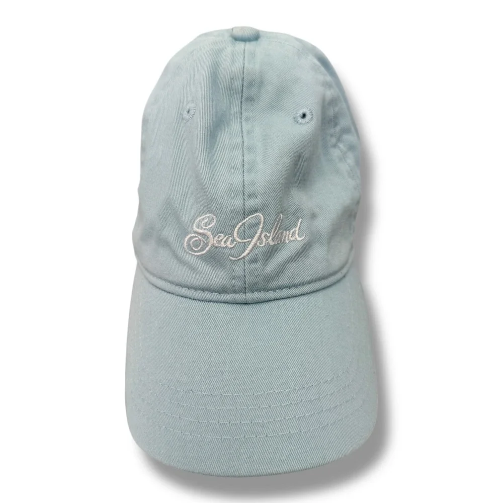 Sea Island Kids Adjustable Baseball Cap‎ Light Blue Embroidered Hat